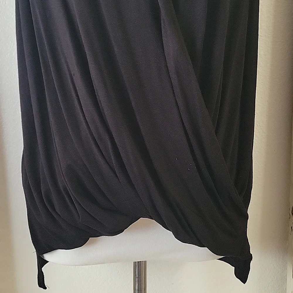 Anthropologie Akemi + Kin black sleeveless drape front blouse women's size small - Picture 5 of 13